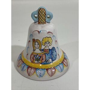 Russian Handcrafted Folk Art Pottery Bell Figural Women Natalia Pavlova